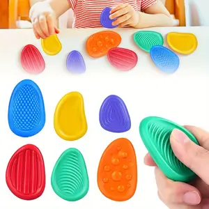 Autism Sensory Stone Toy Set, Sensory Grippie Set, Soft Textured Calming Stones, Stress Relief Anxiety Reducer, Desk Decor, Room Arrangement