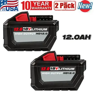 New 2Pack FOR Milwaukee 12.0Ah 48-11-1812 M18 Li-Ion XC Extended Capacity Battery