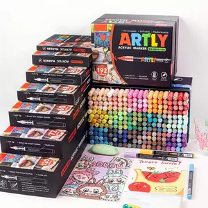 Acrylic Paint Marker Set, Acrylic Markers, Professional Quality with 12 to 320 Colors, Liquid Ink Control for Rock Painting, Canvas, Glass, Fabric, Kids Back to School Craft Supplies