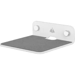 Small White Acrylic Floating Wall Shelf Mount for Speaker Webcam and Cell Phones