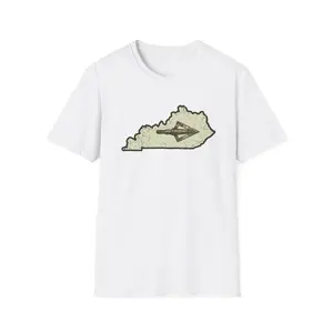 Kentucky State Outline with Broadhead T-Shirt | Vintage Map Style