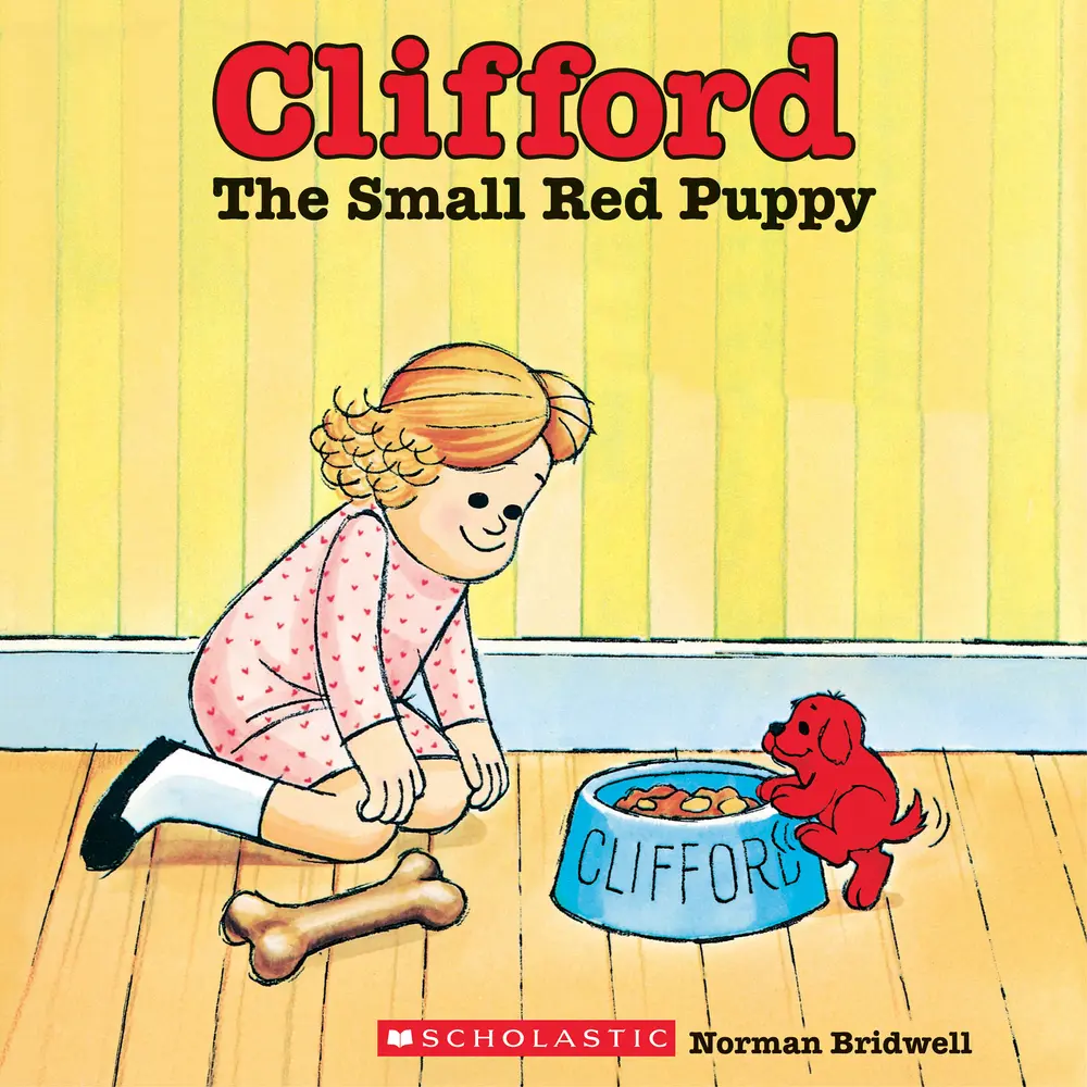 Used Illustrated English Edition Storybook - Clifford the Small Red Puppy by Norman Bridwell (Paperback, 0.2 lbs, Full Page Stickers), Kid Books for School & Educational Supplies