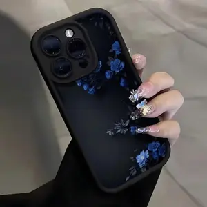 Floral Pattern Phone Case, Soft TPU Cellphone Protective Case, Total Protective Shockproof Mobile Phone Cover for iPhone 11 12 13 14 15 Pro Max