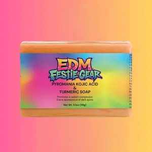 Pyromania Kojic Acid & Turmeric Soap For EDM Rave Festival Vibes