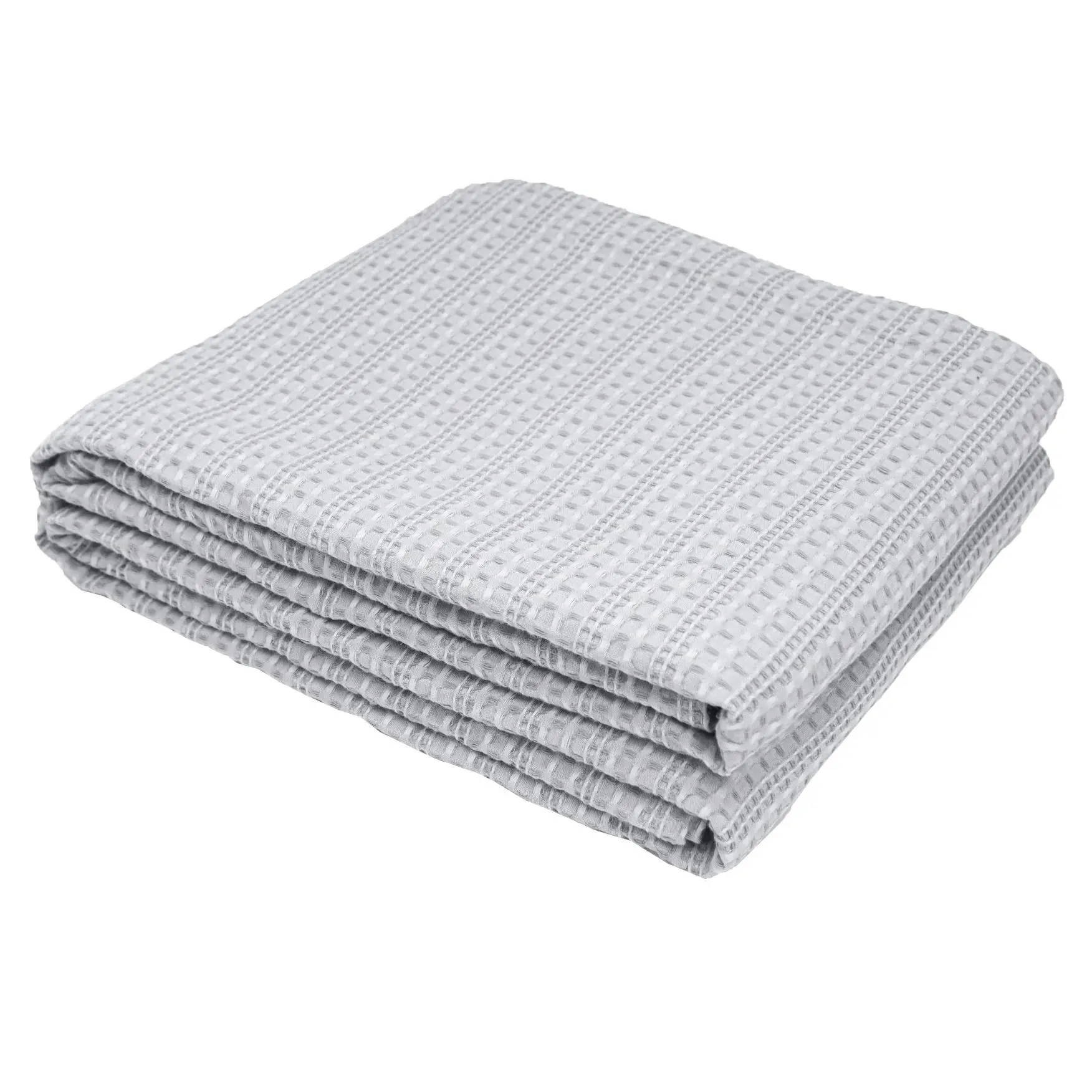 Waffle Gray Queen Blanket by Valerie
