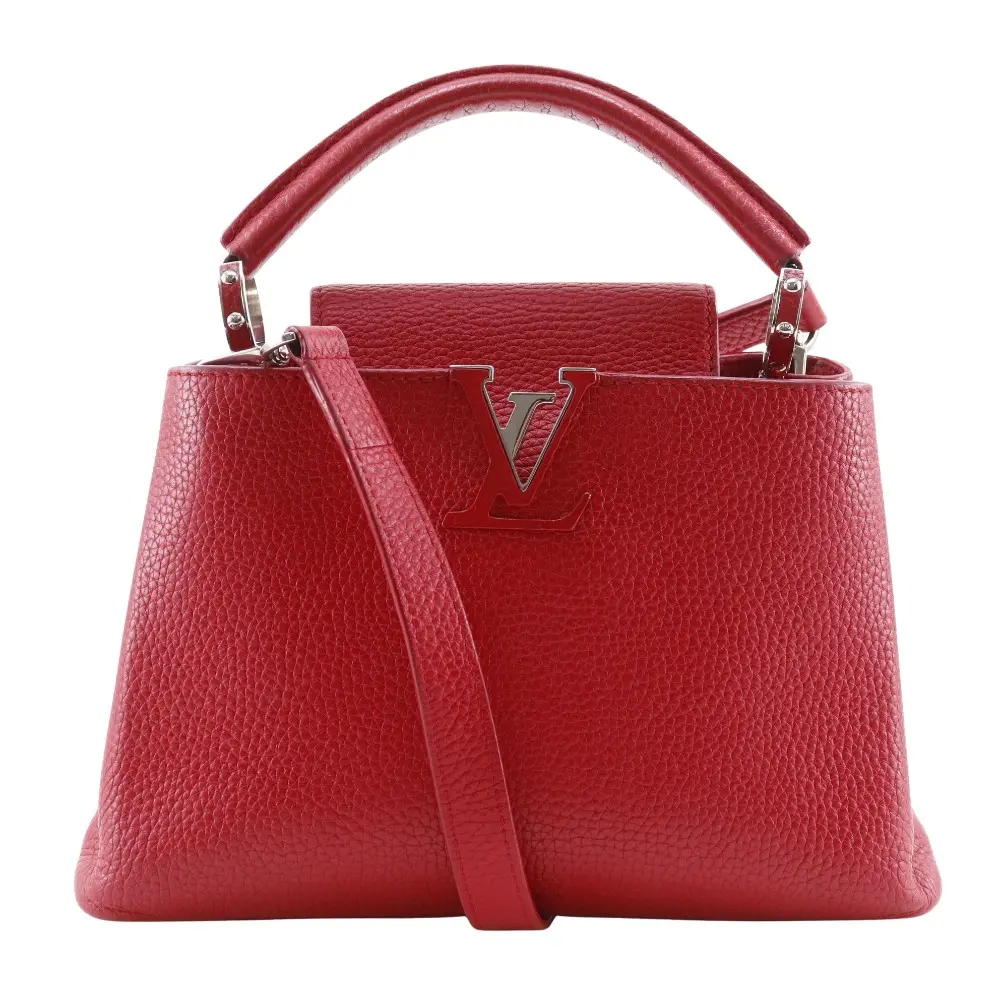Pre-owned Louis Vuitton Calfskin Shoulder Bags Capucines BB Taurillon 2way bag