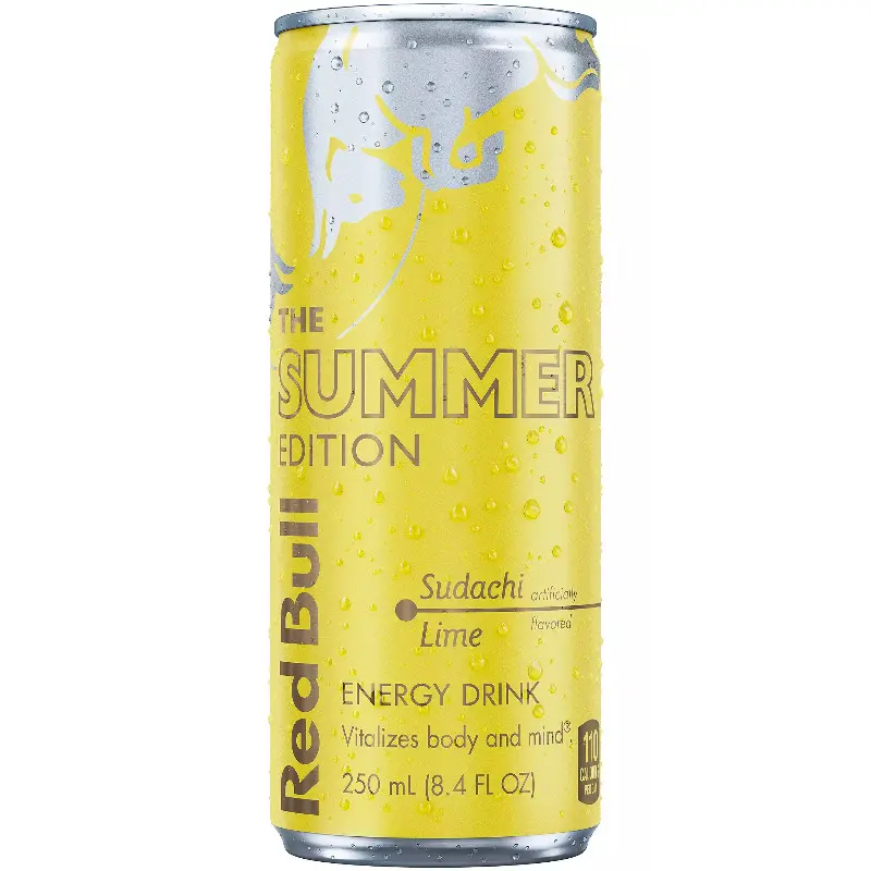 12-Pack Red Bull Sunachi Lime Caffeinated Energy Drinks - 8.4oz Niacinamide-Rich Sucrose Blend, Invigorating Flavor Summer Edition Sport Beverage, Focus Fuel for Active Lifestyles, Bulk Bundle Cans That Boost Instant Energy