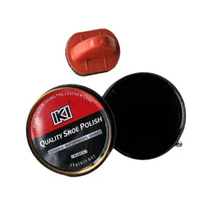 Leather shoe polishing set - black shoe polish + handle brush. Leather shoe and boot care products Leather care cream Repair maintenance and polishing