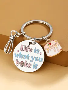 Cute Baker Gifts for Baking Lovers, Keychain Cupcake for Cooking Enthusiasts, Cool Baking Presents for Culinary Students, Thanksgiving Kitchen Gift