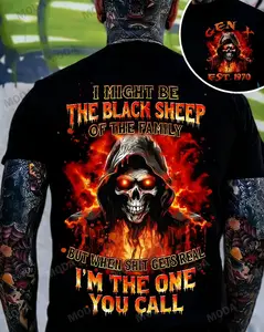 Chaosmoda Generation X I Might Be The Black Sheep Custom Year Skull T-shirt