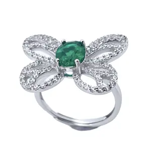 【446】Valentine's Flash 1.5 Carat Synthetic Stone Adjustable Ring