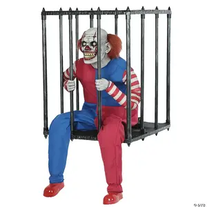 Animated Caged Clown Walk Around Prop or Costume Accessory