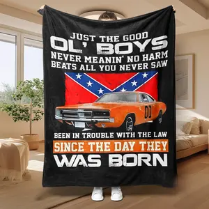 Car & Letter Pattern Blanket, Soft Warm Throw Blanket, Air-conditioned Room Blanket, Travel Blanket, Comfortable Nap Blanket for Home and Office