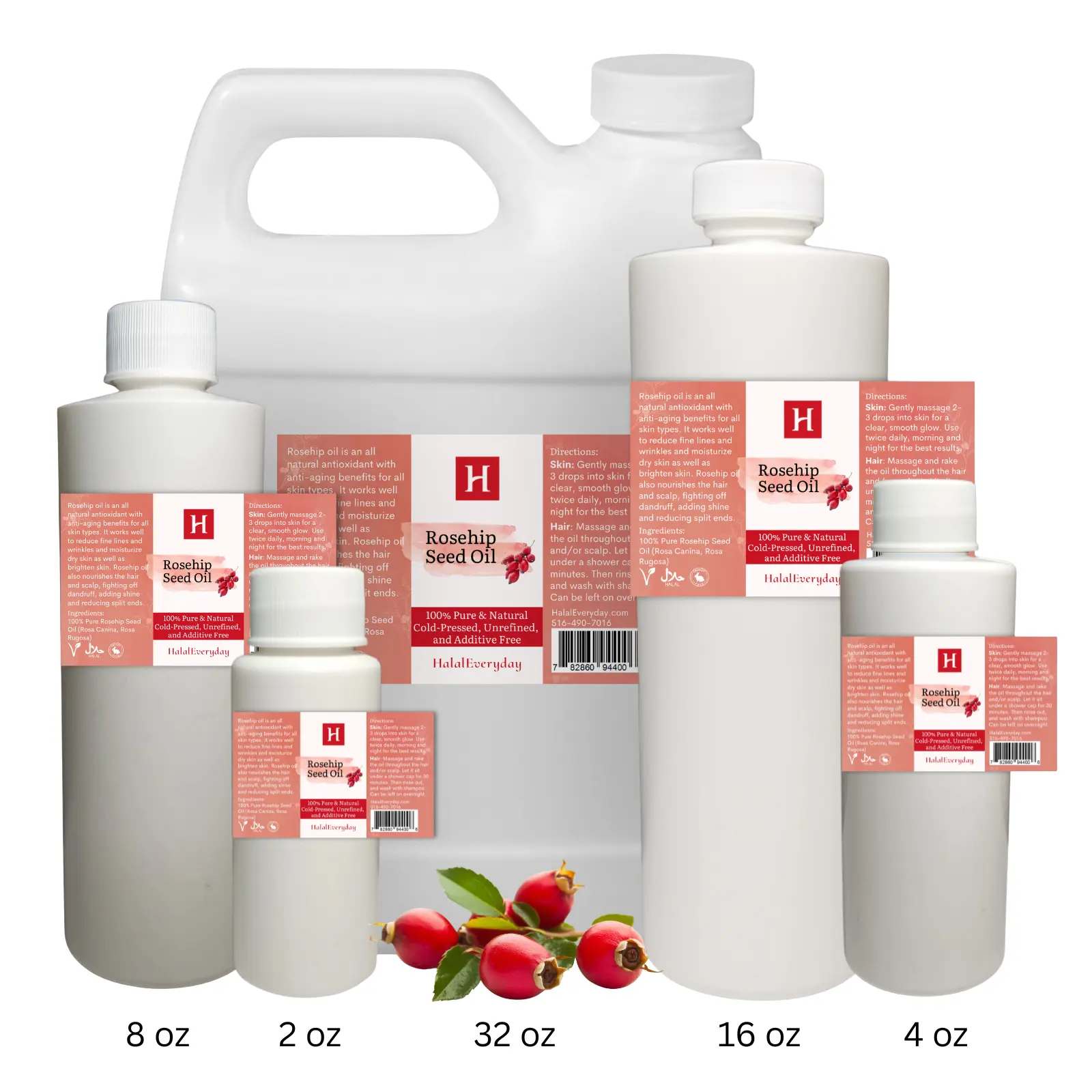 Rosehip Seed Oil | Cold-pressed Carrier Oil | All Natural, No Additives |