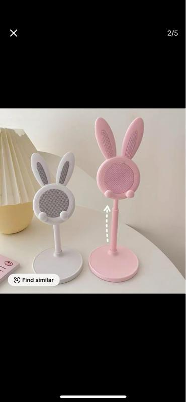 Rabbit Phone Stand – Plastic, Hands-Free, Universal for Phones & Tablets, Room Decor