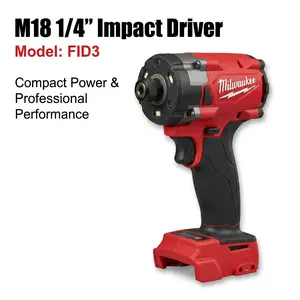 Milwaukee M18 FID3 1/4 Inch Hex Impact Driver For Overhead Cabinet & Deck Framing professional grade garage use