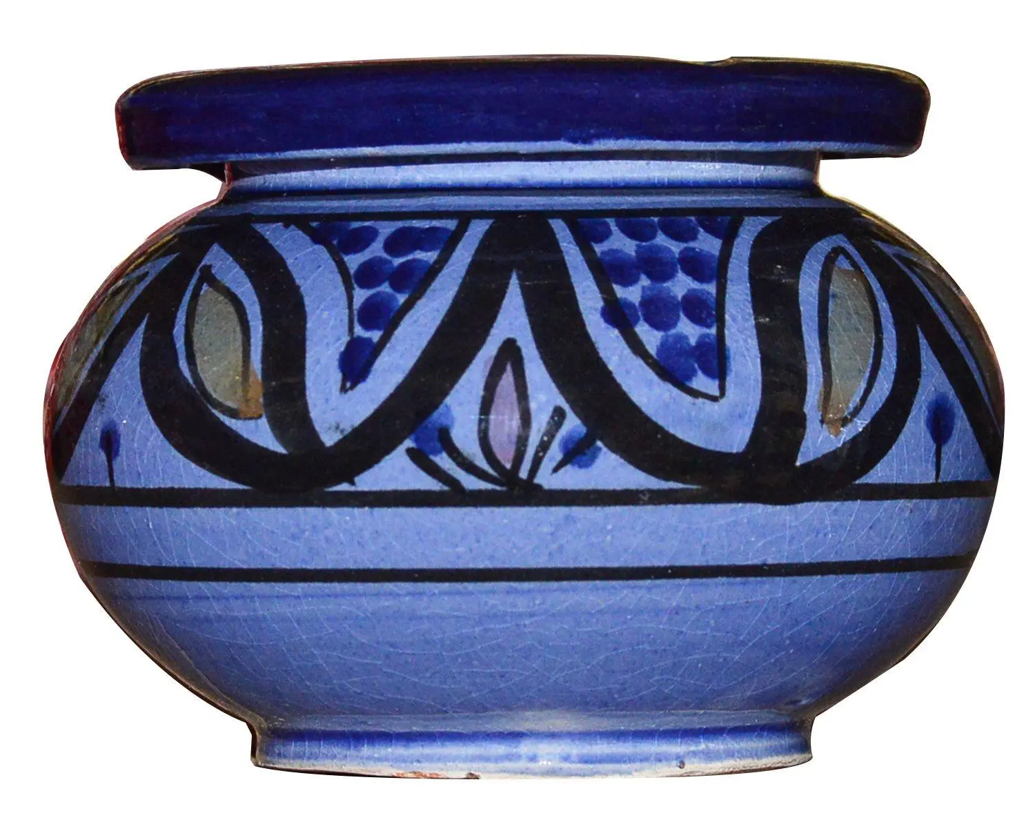 Ceramic Ashtrays Hand Made Moroccan smokeless Ceramic Vivid Colors Blue