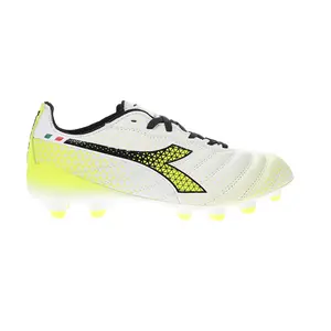 diadora Mens Brasil Elite Tech Gr Ita Lpx Soccer Cleats  - White, Yellow