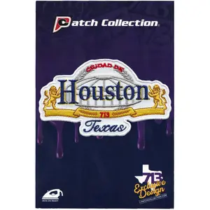 Houdelo Astrodome Mexican Cerveza Patch Ciudad De Houston Embroidered Iron On