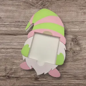 Cutesy Gnome 3D Printed Sticky Note Holder Desk Accessory Office Supply Lightweight Durable Handmade PLA Material