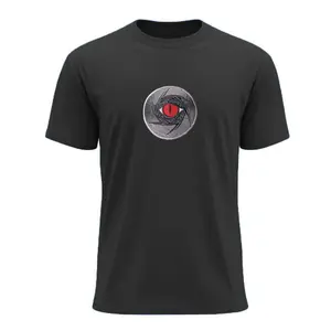 Devil Eye Embroidered T-Shirt – Black Cotton Tee | Handcrafted Streetwear Aesthetic | Dark Grunge Style | Eye Symbol Shirt | Patriotic Streetwear | Unisex Black T Shirt | Gift for Him/Her | Bollman Fit | Bold Graphic Tee | Urban Fashion
