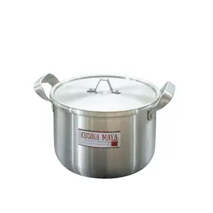 6.5'' Aluminum Stock Pot with Lid - Kitchen Cookware Stainless Steel