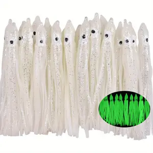 Trolling lure  Squid skirt octopus skirt saltwater drag fishing lure soft plastic bait glowing octopus lure squid skirt bait sea bass salmon trout tuna multicolored