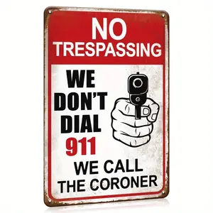 1 Pcs Retro Metal Signs, Funny Signs for Outdoor Yard Pub Bar Home Beer Shed- 8"x12"