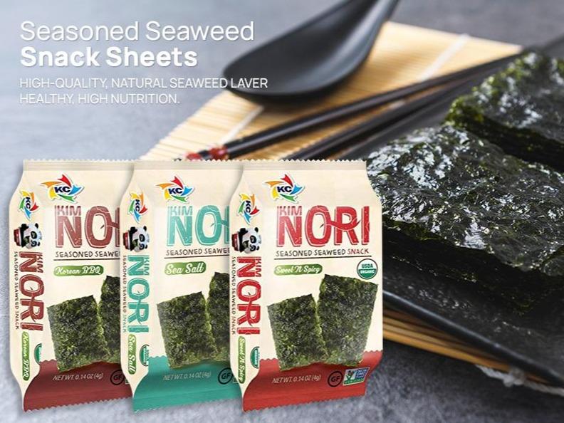 KIMNORI Seasoned Seaweed Snacks Sheets – Organic Sweet 'N Spicy Flavor 12 Individual Packs Roasted Crispy Premium 100% Natural Laver Kim Nori 4g 0.14 Ounce