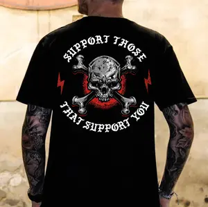 SUPPORT THOSE THAT SUPPORT YOU Skull Print Men's T-shirt