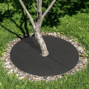 Non-Woven Tree Cover Mulch Ring, Tree Protection Mat, Tree Grass Mat, Round Fabric Tree Root Weed Barrier