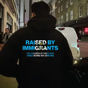 Raised By Immigrants Hoodie, Guatemalan Cultural Pride Hoodie, Inspirational Quote Graphic Hoodie for Men & Women, Unisex Streetwear Top, Empowerment Shirt
