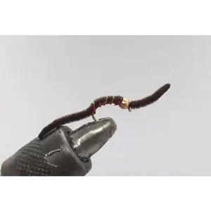 One Dozen (12) - Beadhead Fish Finder San Juan Worm Wine Nymph- Strike Fly Company