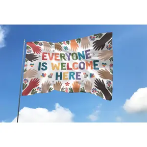 Everyone Is Welcome Here Flag Support Idaho Teacher Garden Flag Inclusion And Equality Yard Banner Human Rights Yard Sign Ohqg11