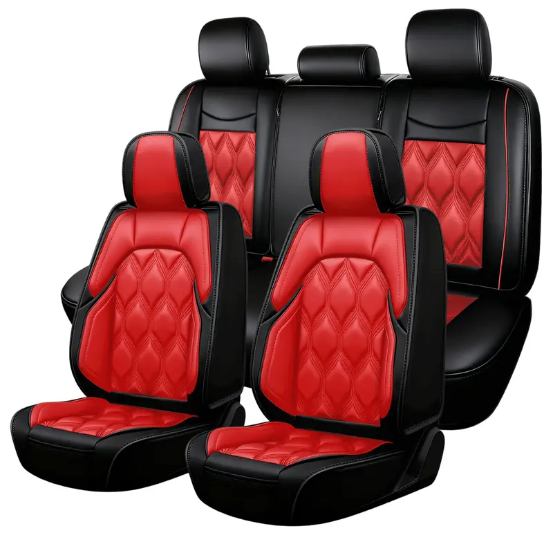 Fit For Ford F-150 2009-2025 Seat Covers,Nappa Leather Seat Protectors Truck Pickup Waterproof Automotive Vehicle Cushion Cover Fit For 2009 to 2025 Ford F-150 and 2017 to 2025 Ford F-250 F-350 F-450