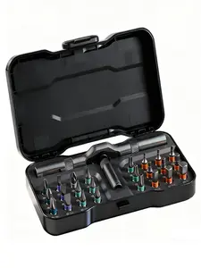 24 in 1 Magnetic Screwdriver Set, Multifunctional Screwdriver Tools, DIY Ratchet Screwdriver Set with Detachable Ratchet Handle&Storage Case Portable Repair Tool Kit for DIY, Laptops, Bicycles