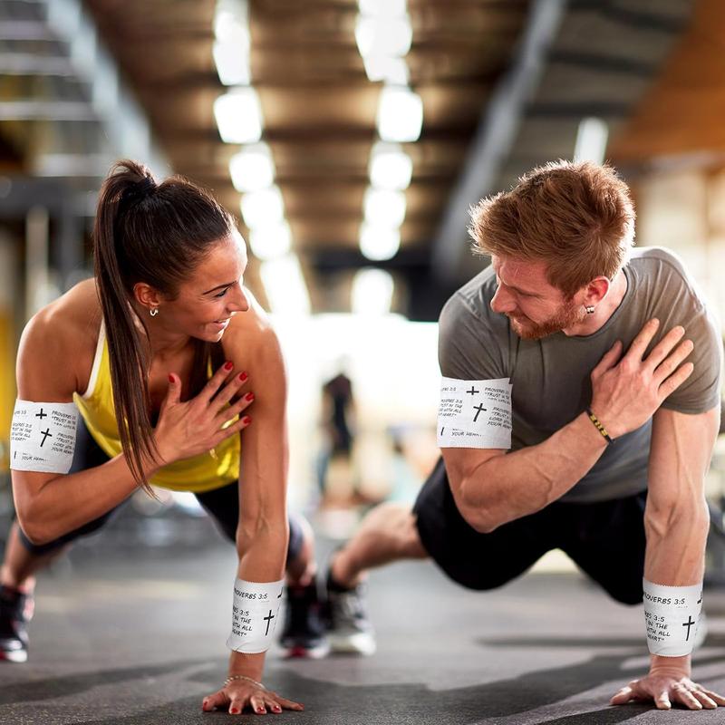 2 Pack Christian Athletic Tape  - 2 Inch x 23 Feet Bible Verse Sports Tape with Cross Design, Jesus Inspired Wrist Wrap for Soccer Football Baseball Gymnastics, Perfect Religious Gift for Easter Good Friday