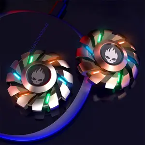 Shadow Fidget Spinner,Fidget Spinner Gifts for Adults, Stress Anxiety ADHD Relief Figets Toy, Metal Finger Hand Spinner Toy with Luminous Light, Spinner Absorb Solar Light Then Release in Dark, Enjoy your gaming chill time.fun toy.