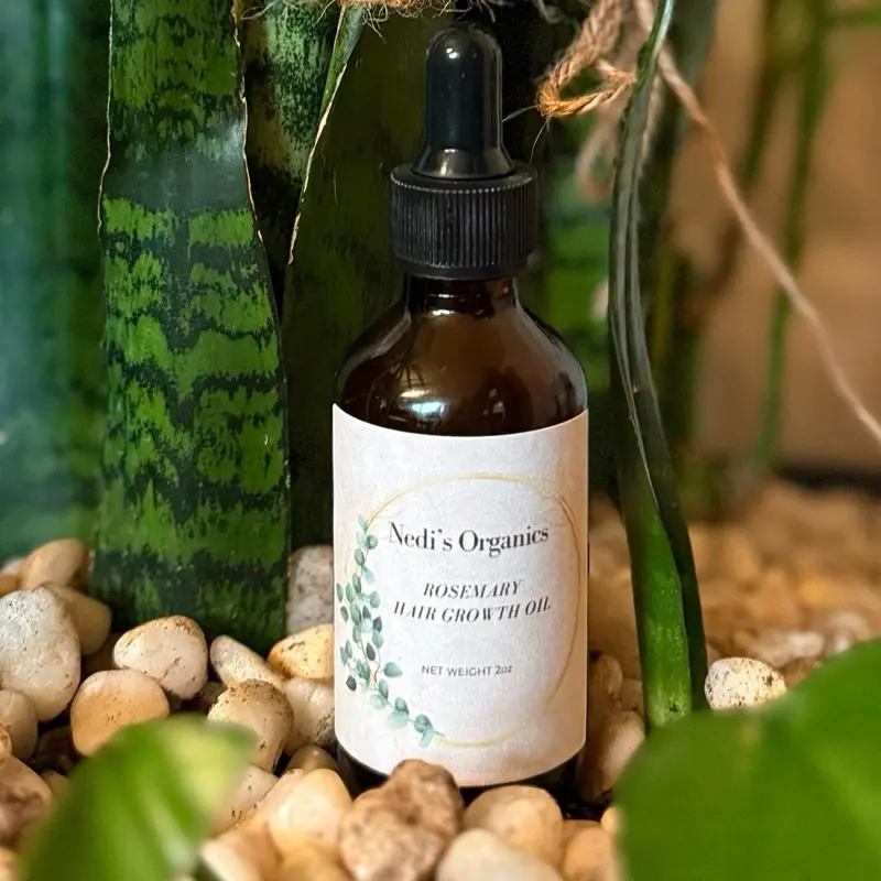 Rosemary Hair Growth Oil 2oz Ounce Blend Infused with Essential Oils for Nourishing and Supporting Hair Growth
