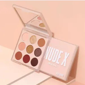 Nude X Desire Mini Palette 9 Pan Eyeshadow Makeup Blend Flawless Powder Cosmetic Pack Color