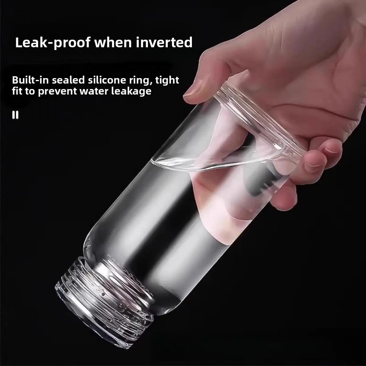 17oz Borosilicate Glass Water Bottle with Sleeve, Heat‑Resistant Thickened Glass Tumbler with 304 Stainless Steel Tea Infuser, Portable Reusable Drinkware for Iced Tea Coffee, Home Office, Father’s Day & Holiday Gift