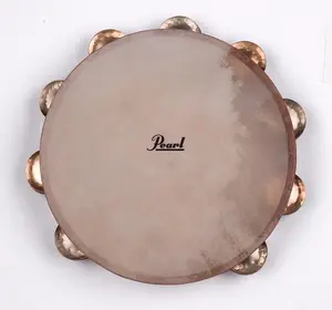 Pearl Orchestral Tambourine Double Row - German Silver/Beryllium Copper (PETM1018GC)