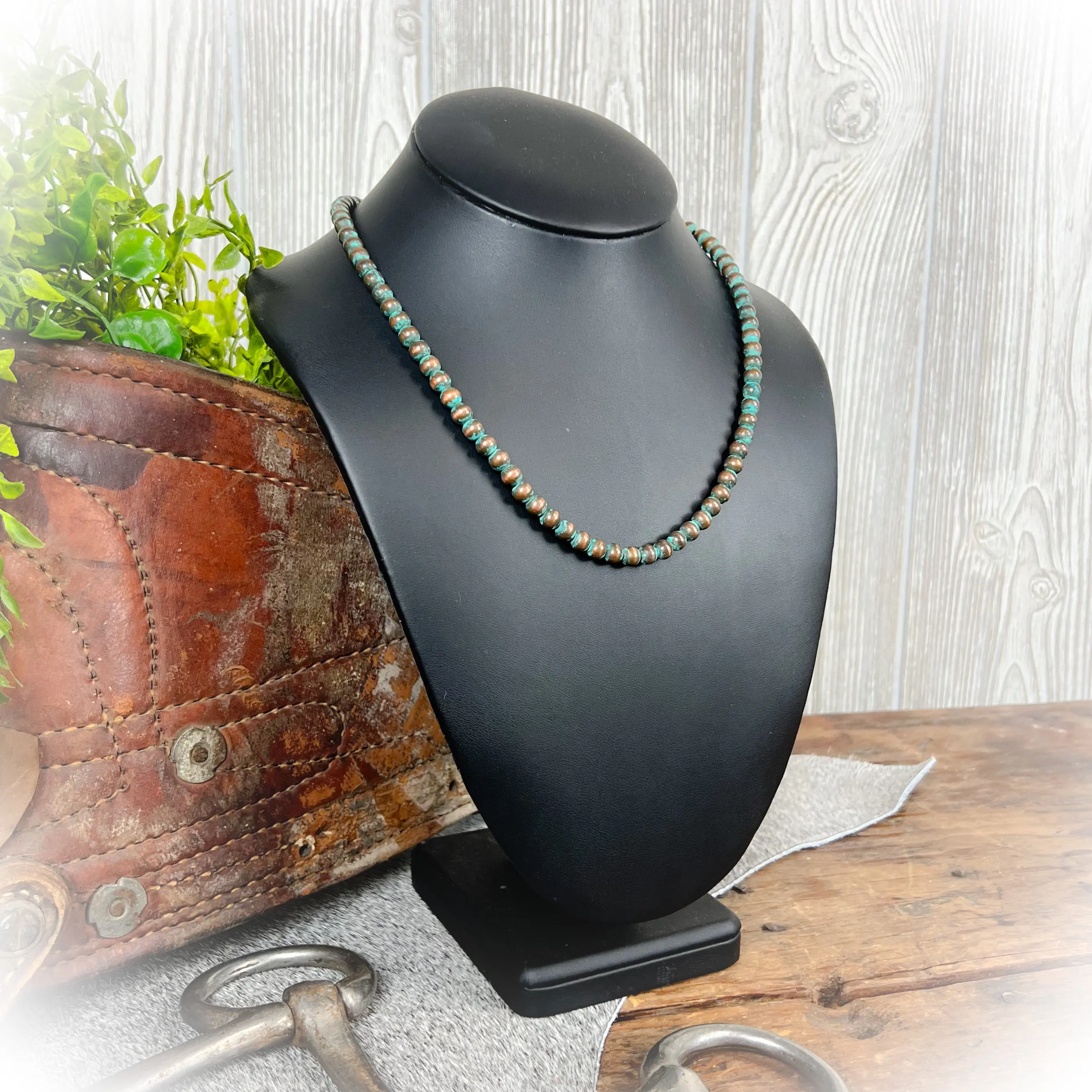 Rio West Necklace – Patina | Western Navajo-Style Pearl Necklace