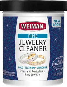 Weiman Fine Jewelry Cleaner with Cleaning Brush – Restores Shine & Brilliance to Gold, Platinum, Precious Gemstones & Diamond Jewelry, 6 Oz