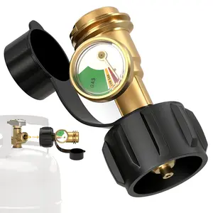 Propane Tank Gauge Level Indicator for 5-40LB Tanks,  Universal for RV Camper, Cylinder, BBQ Gas Grill, Heater and More Appliances, QCC1/Type 1 Connection