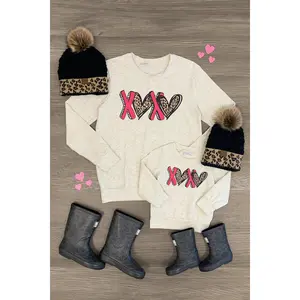 Mom & Me - "XOXO" Cream Long Sleeve Top