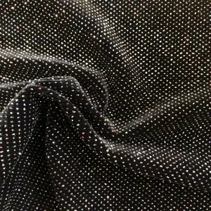 Sparkle Glitter Lurex Stretch Velvet Fabric
