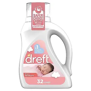 Dreft Stage 1 Newborn Baby Laundry Detergent, Gentle on Sensitive Skin, HE Compatible, 32 loads Dreft Stage 1 Newborn Baby Laundry Detergent, Gentle on Sensitive Skin, HE Compatible, 32 loads