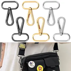 6 Piece Rotating Lobster Clasp Set, 360° Metal Trigger Hook, Wallet Clips, Keychains, Bag Straps, DIY Crafts (, Silver Color, Gun )