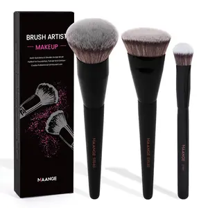 Makeup Brush Set, 3 Counts/set Professional Makeup Brush with Soft Bristles, Multifunctional Makeup Tool for Women & Girls